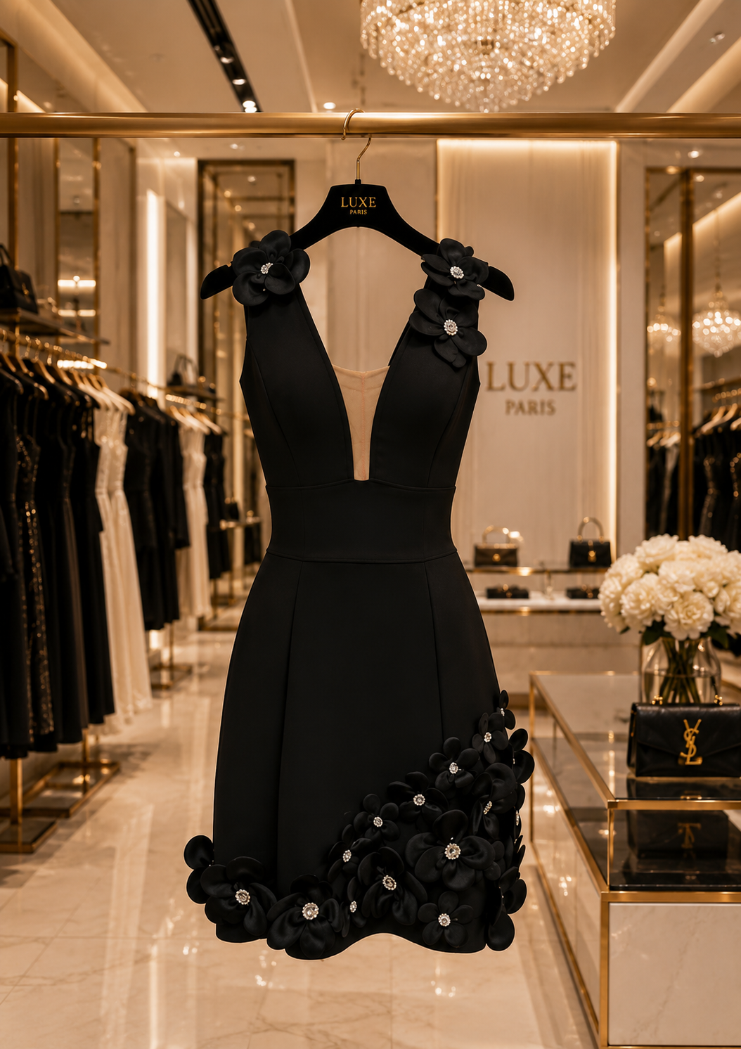 Château Élégance Amélie 3D Floral Dress