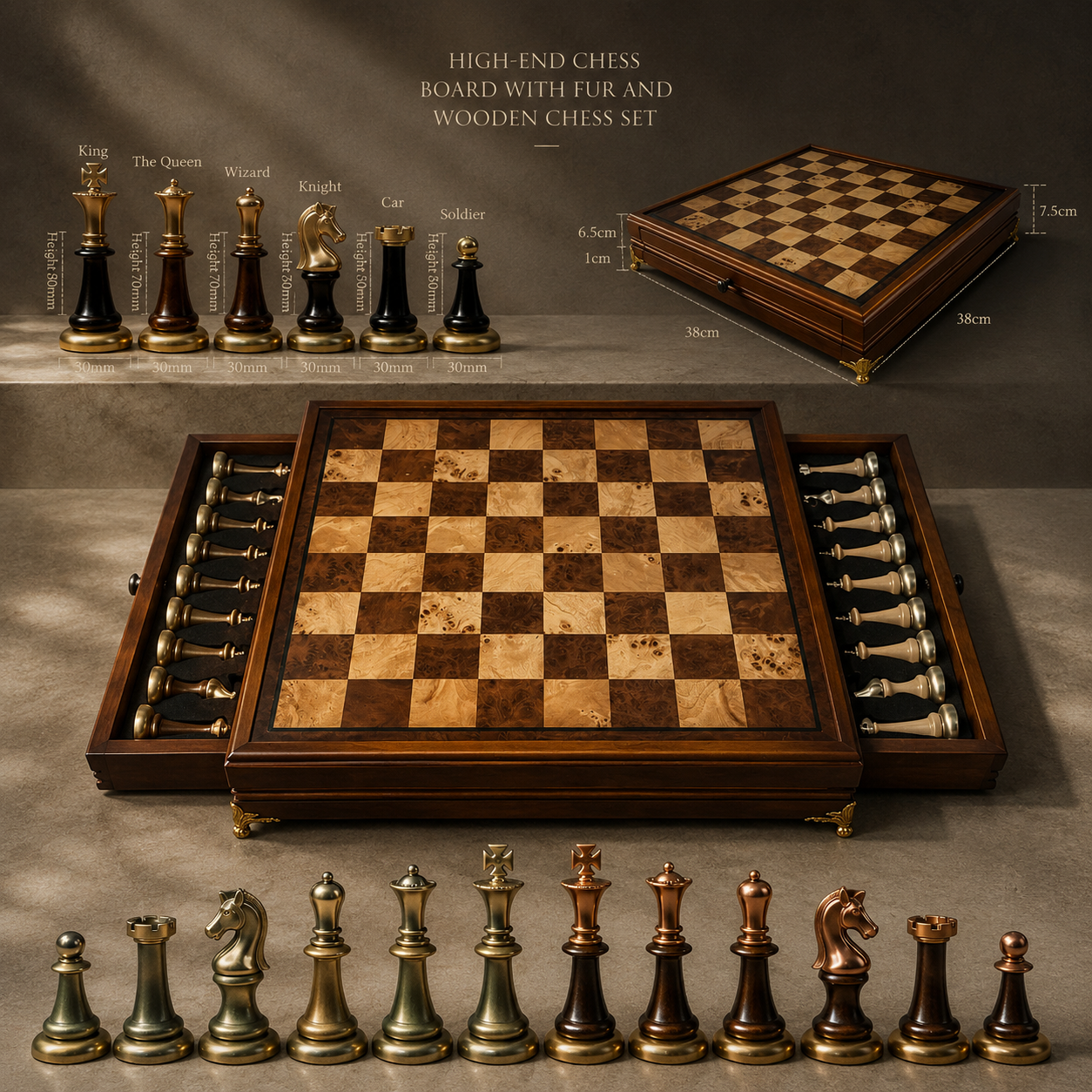 Château Élégance® Maison Héritage Chess Set