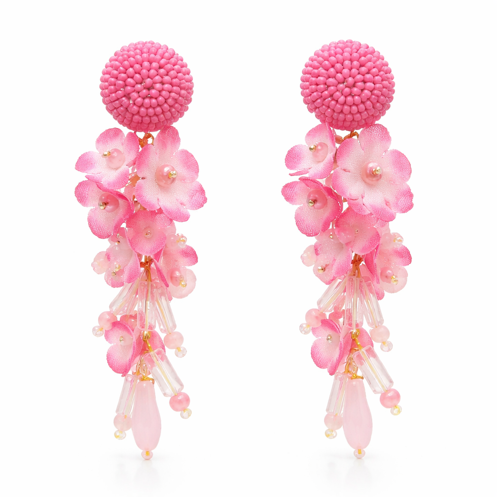 Rosé Cascade Earrings