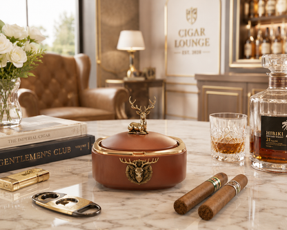 Château Élégance Stag Resin Ashtray