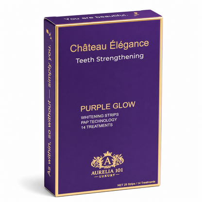 Château Élégance Purple Glow Teeth Whitening Strips (14 pcs)