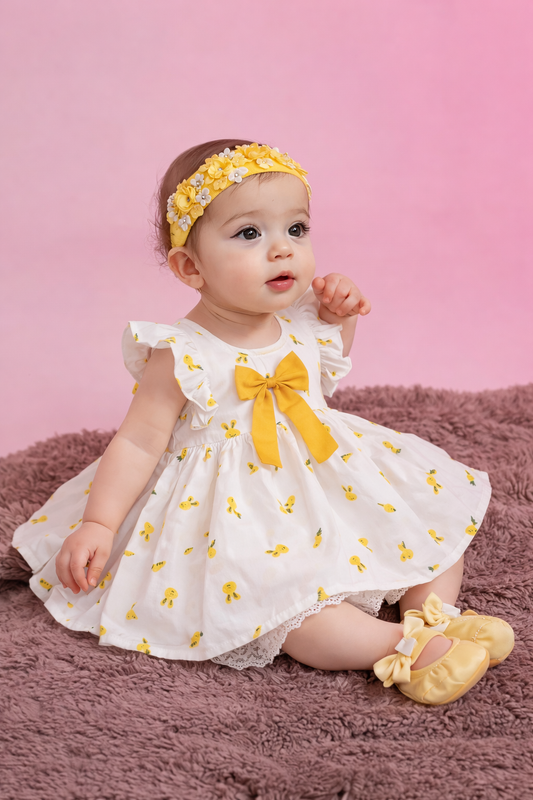 Château Élégance Bébé – Soft Cotton Princess Dress