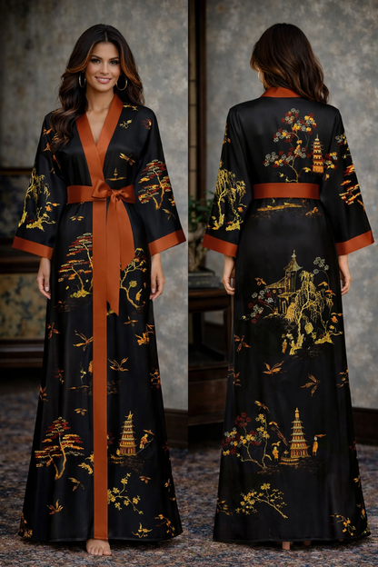 Maison Élégance — Satin L’Intime Kimono