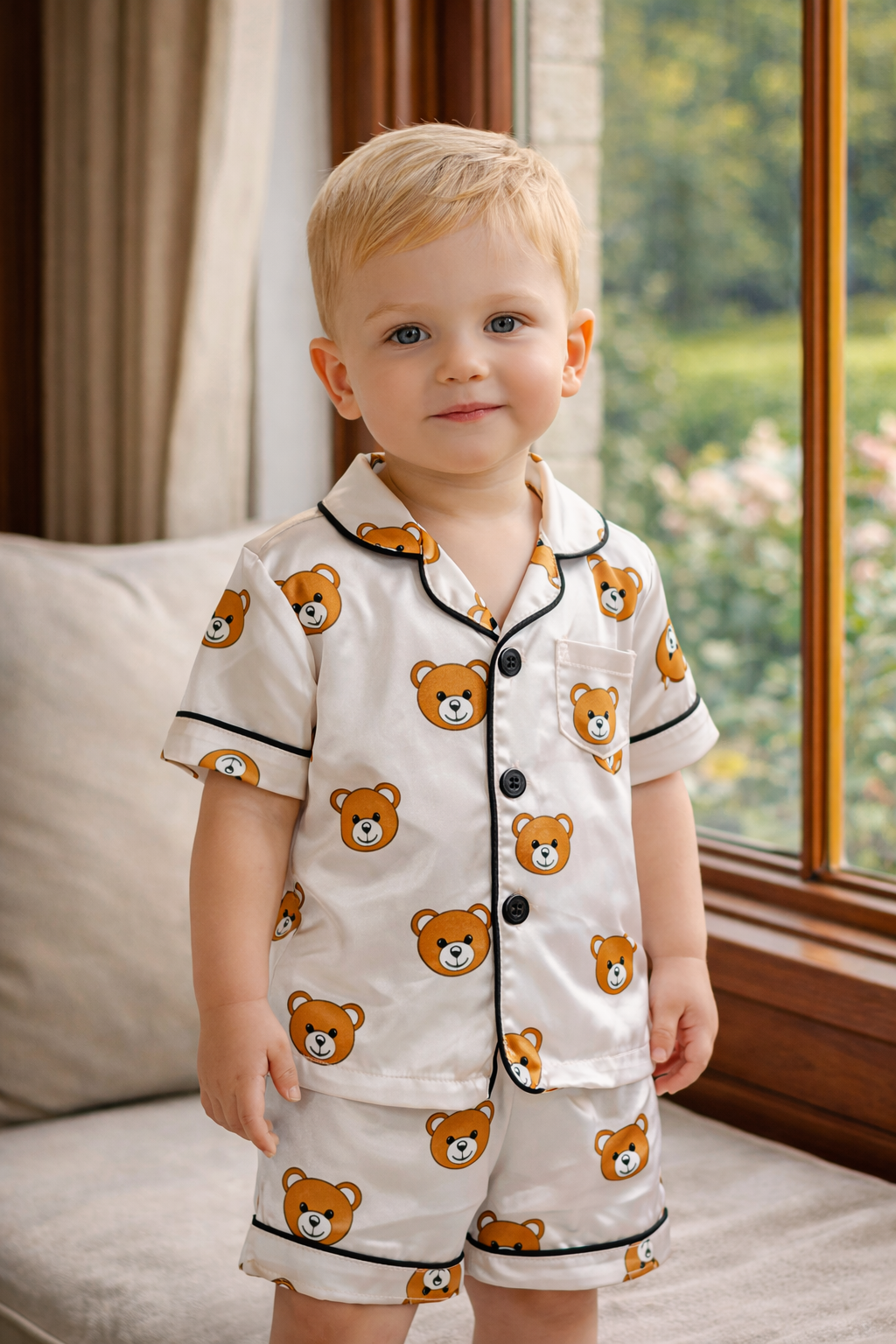 Petit Rêve™ – Refined Satin Summer Pajama Set