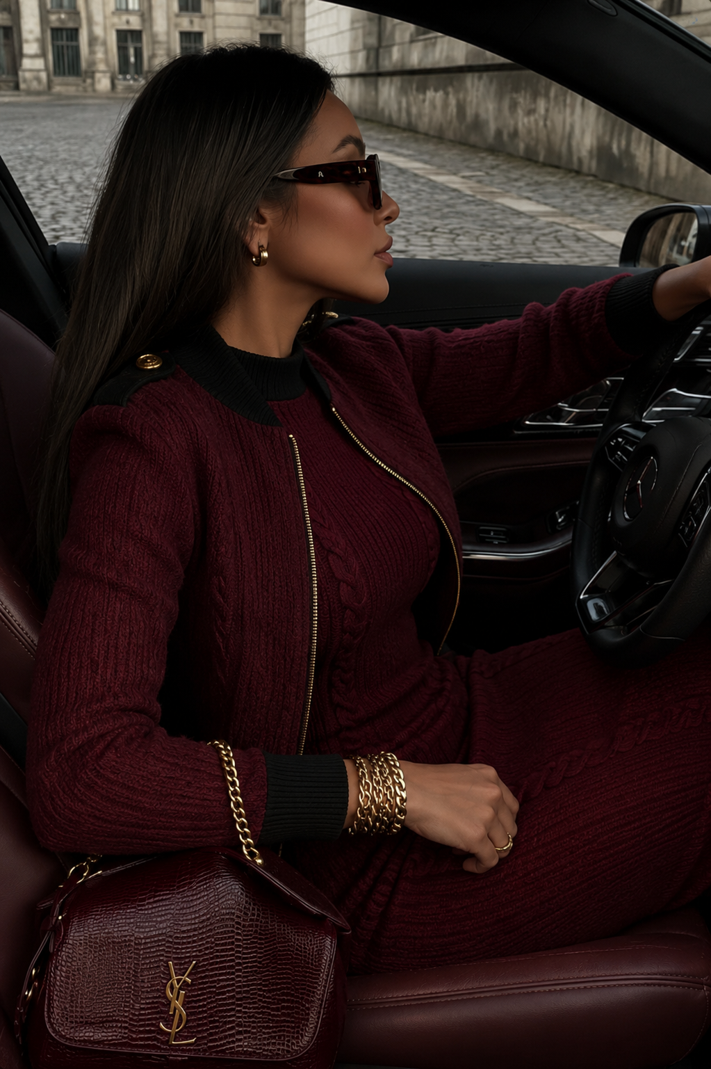 Château Élégance Contour Women Knit Dress Set