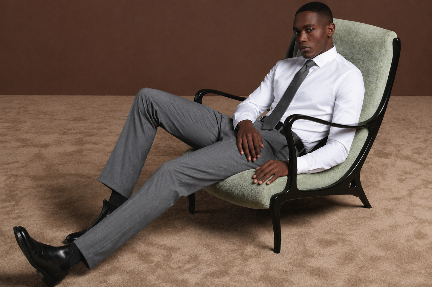 Château Élégance Men’s Slim Fit Viscose Pants