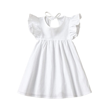 Château Élégance Bébé – A Timeless White Cotton Dress