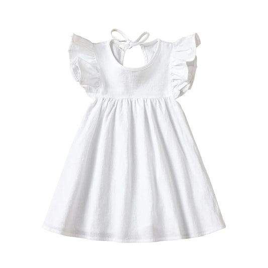 Château Élégance Bébé – A Timeless White Cotton Dress