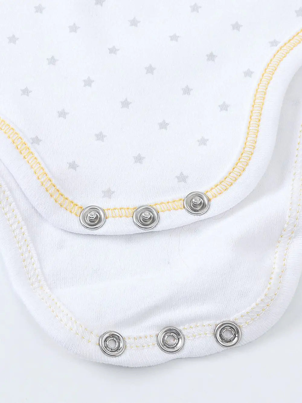 Château Élégance Bébé – Starry Cotton Baby Bodysuit, Short Sleeve