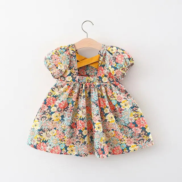 Summer Floral Cotton Dress – Everyday Elegance for Girls