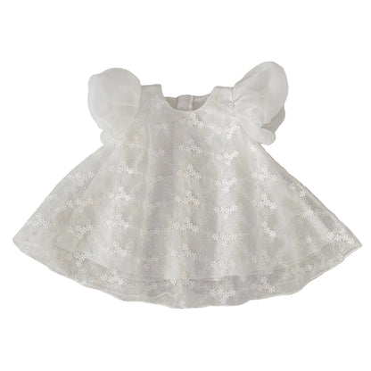 Château Élégance Bébé – Cotton Lace Dress for Timeless Celebrations