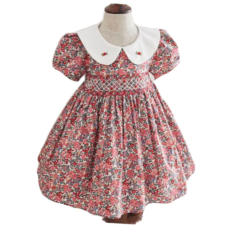 Timeless Floral Peter Pan Dress – A Classic Cotton Dress for Everyday Elegance