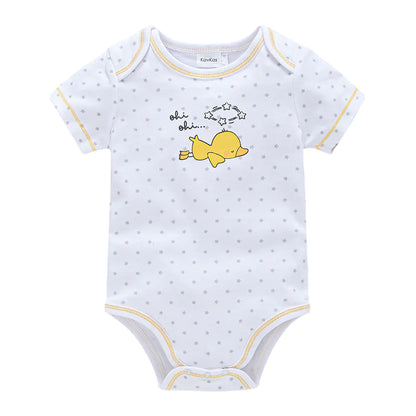 Château Élégance Bébé – Starry Cotton Baby Bodysuit, Short Sleeve