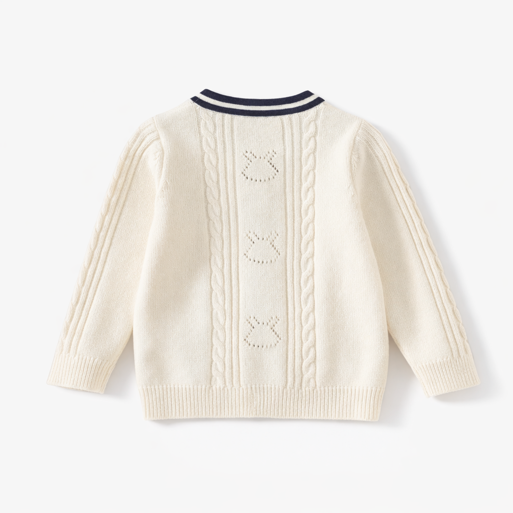 Petit Héritage – Classic Navy Cardigan