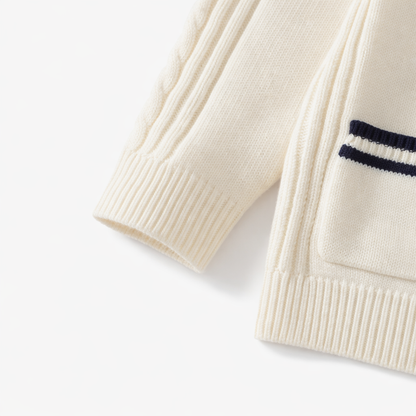 Petit Héritage – Classic Navy Cardigan