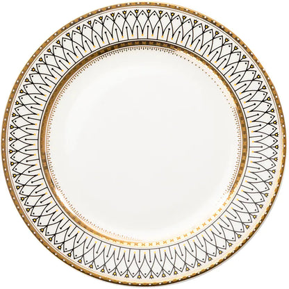 Ligne Dorée European Porcelain Plate with Gold Trim